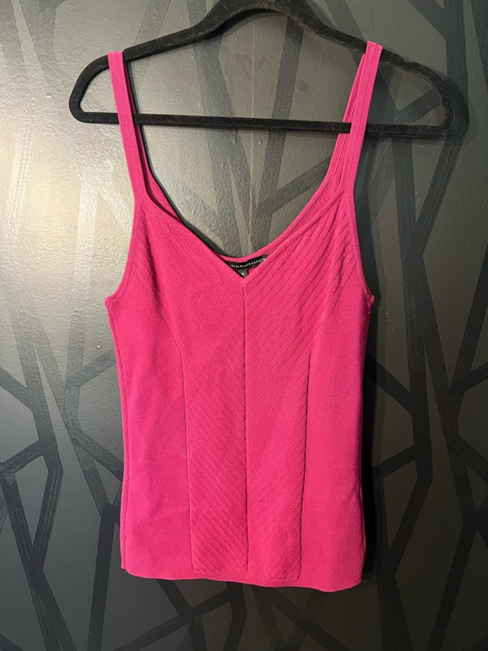 Vibrant Pink Women's V-Neck Tank Top